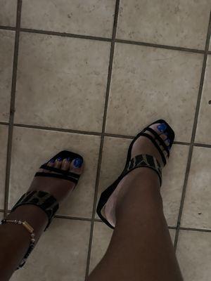 My pedicure color looks nice