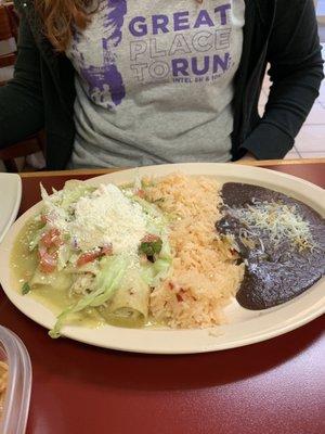 Chili verde enchiladas