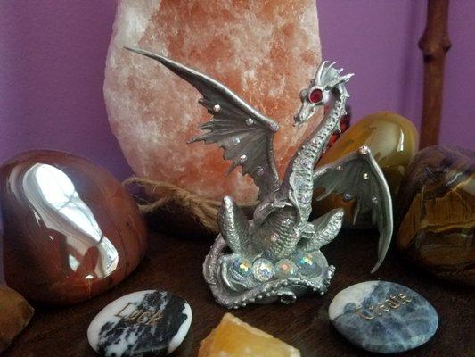 This is the fabulously beautiful dragon that I bought at The Boston Pewter Company