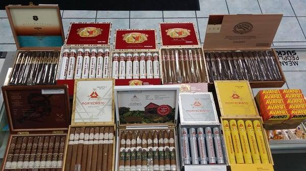 For cigar smokers, we got some high end Cigars just came in.