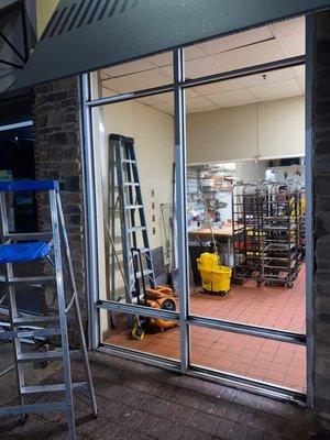 Store front door repair