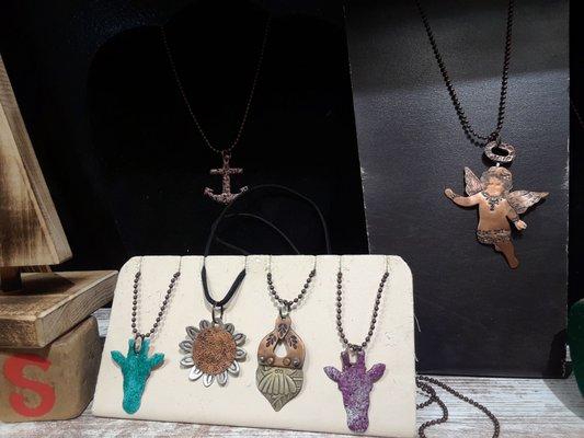 Unique metalwork pendants