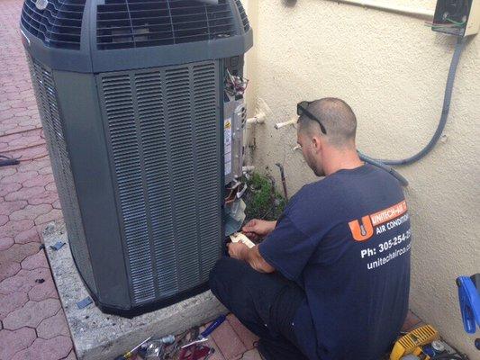 AC installation professionals.