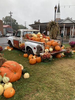 Truck filled with pumpkins