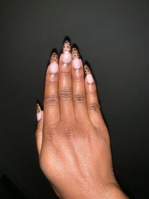 Leopard print nail art