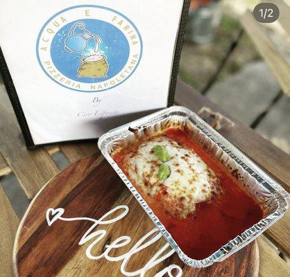 Meat Lasagna (served with focaccia bread on the side)