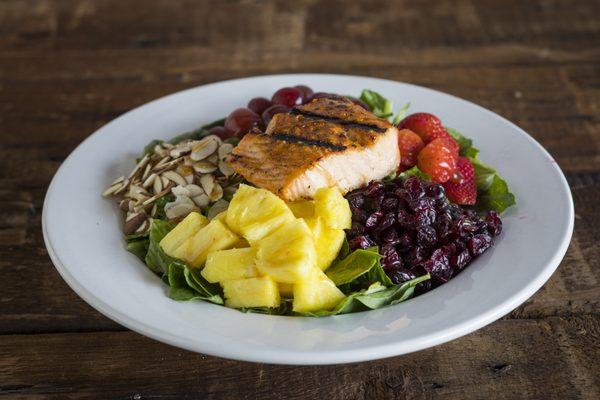 dr. caribbean with grilled salmon