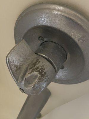 Mold on shower handle