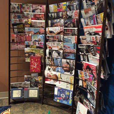 Insane mag selection for a salon. And actually placed where you can see them!