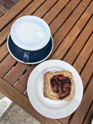 Blue matcha and pastry