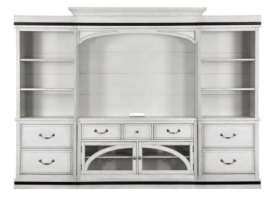 Rustic White Entertainment Center