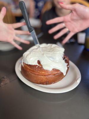 Huge cinnamon roll! So good!