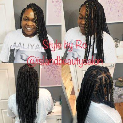 Triangle Part Box Braids