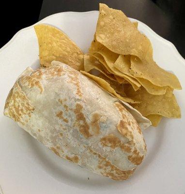 Fried chicken burrito