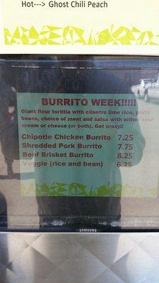 The burrito of the week special