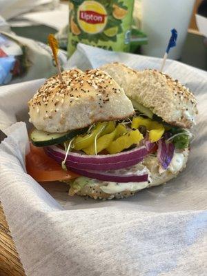 Veggie bagel