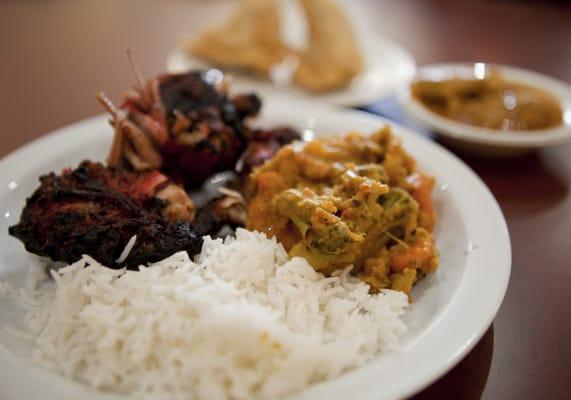 Pictured: Chicken Tandoorie, Basmati Rice, Paneer Masala