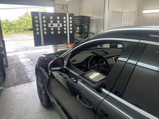 Adas calibration for a Porsche Macan