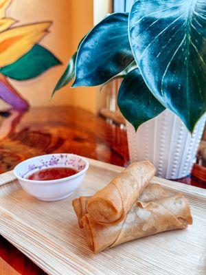 #1 the hand rolled vegetarian spring rolls with house made sweet & sour sauce!