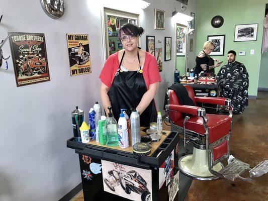 Jen is an amazing barber and will get you out the door quickly. Heck, she might even buy you a beer!