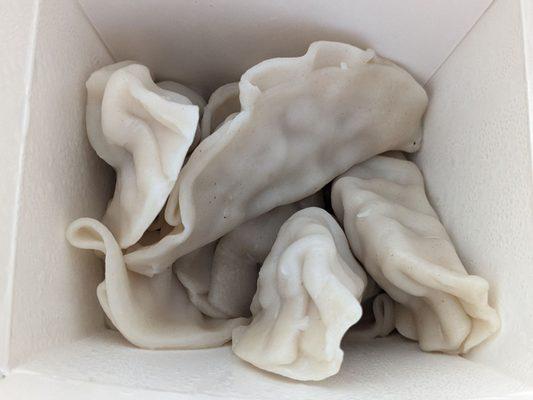 Steamed dumplings.