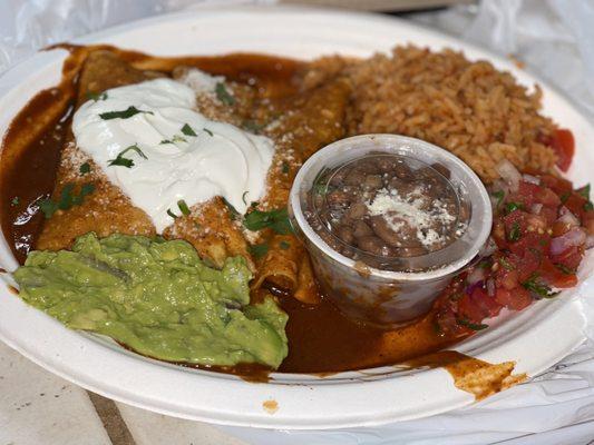 Chicken Enchiladas Rojas