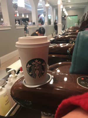 Lots of new chairs.  Starbucks next door!