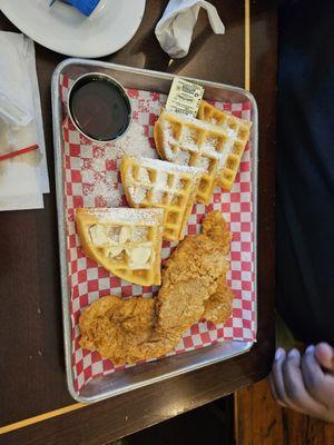 Chicken and waffles