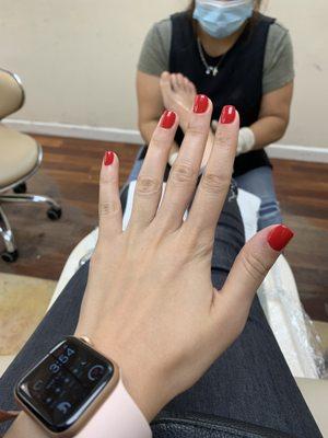 Color gel manicure