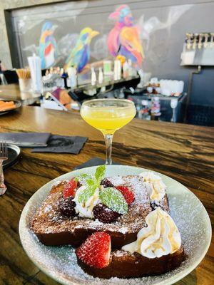 French toast and mimosa-tini