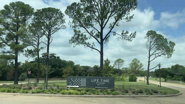 Road sign leading to Life Time