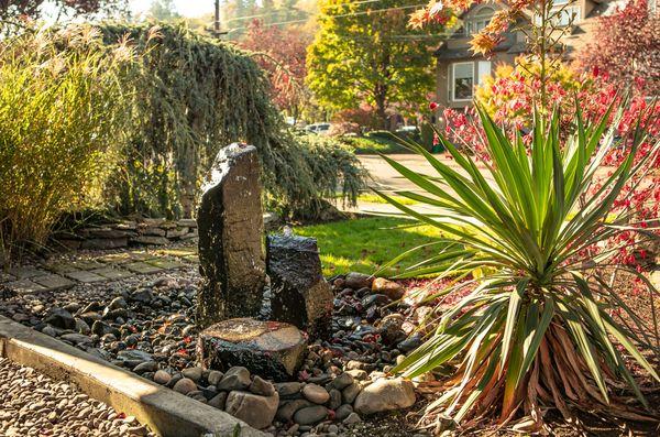 Enjoy our beautiful fountain while soaking in your treatment