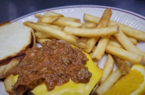 Add homemade coney sauce to any burger!