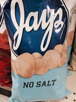 Jays is finally making a No Salt Chip! Times are a changing.