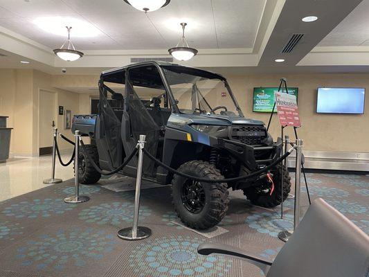 A dealership had this buggy in the baggage pickup as advertising. My first glimpse of Louisiana.