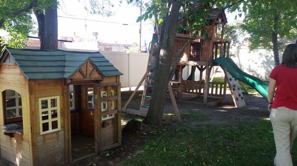 Cute backyard playground