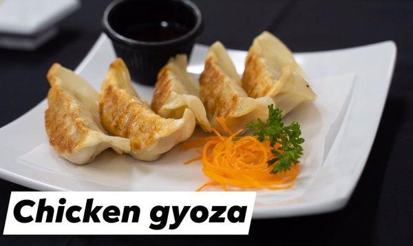 Chicken gyoza with sweet tangy dipping sauce