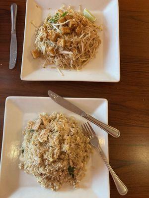 Pad Thai and Basil Fried Rice