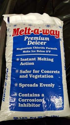 Winter's almost here! Make sure you stock up on our melt-a-way premium ice melt.