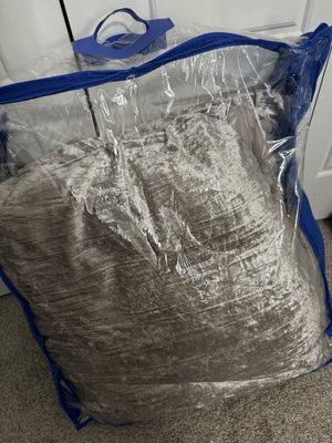 Picked up king comforter packaging