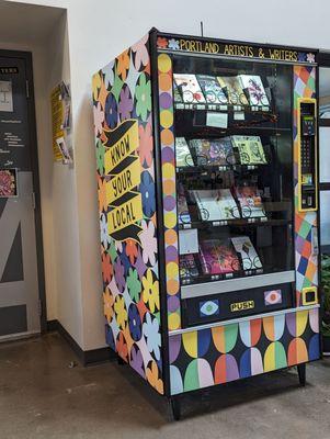 Vending machine to enable supporting Portland authors and artists as you enjoy your treats - super creative and fun.