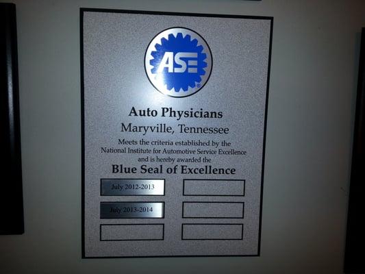 we are Blount county's only ASE certified automotive repair facility.