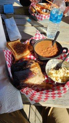 Ribs slaw beans texas toast!