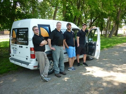 Four of the hard-working special project guys of Populist Cleaning Co.