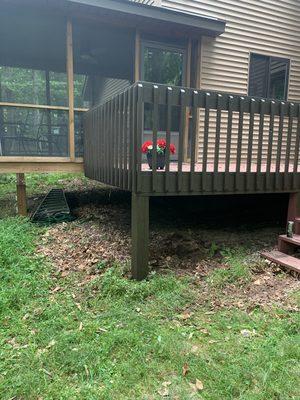 Deck staining and painting