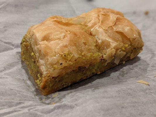 Classic Baklava - homemade phyllo dough stacked w/ honey and walnuts