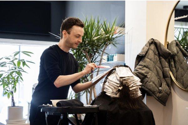 Book Online with Andrew! One of our master colorists