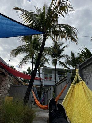 Hammocks in the back