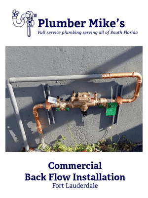 Commercial Backflow installation in Fort Lauderdale