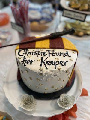 Bridal shower cake Harry Potter theme